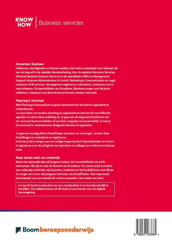 Achterkant van Planning & Voorraad