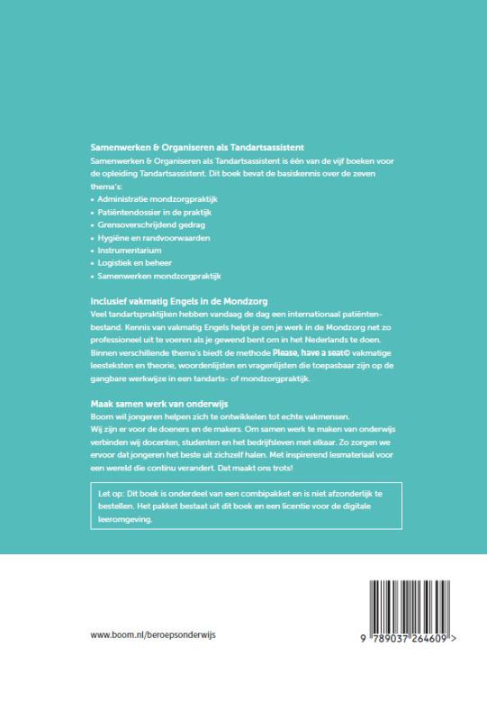 Achterkant van Samenwerken en organiseren als TA | combipakket