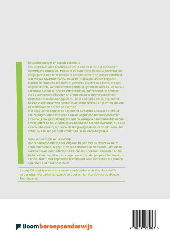 Achterkant van Basis arbeidsrecht en sociale zekerheid | combipakket
