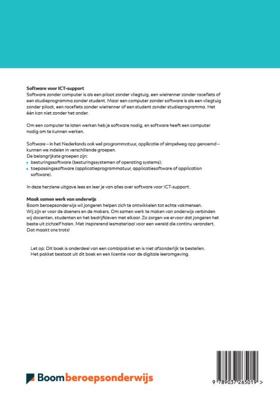 Achterkant van Software voor ICT Support | Versie 2023 | combipakket