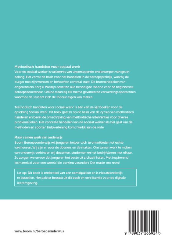 Achterkant van Methodisch handelen voor sociaal werk | combipakket