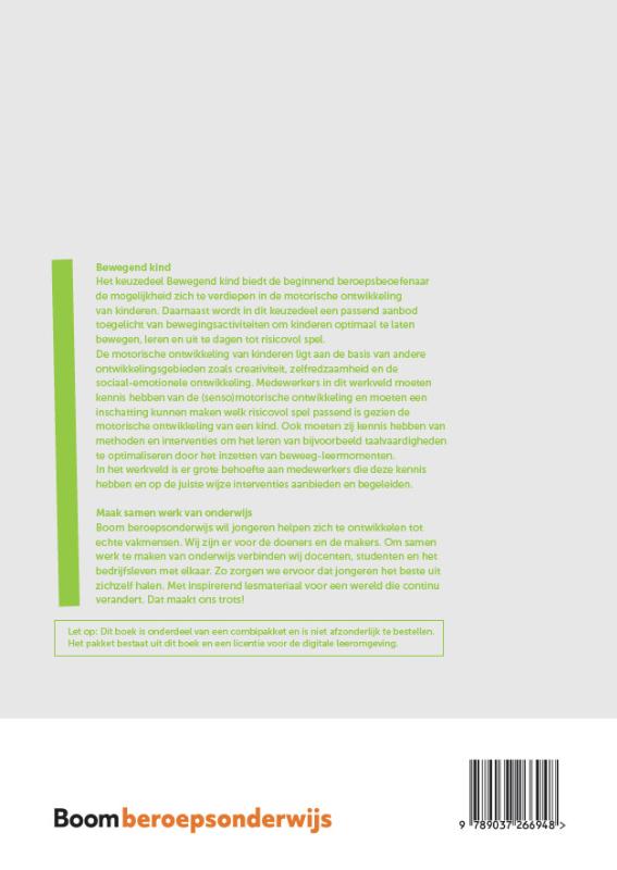 Achterkant van Keuzedeel Bewegend kind | combipakket