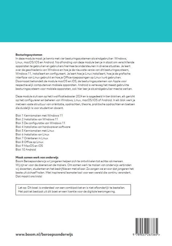 Achterkant van Besturingssystemen | combipakket