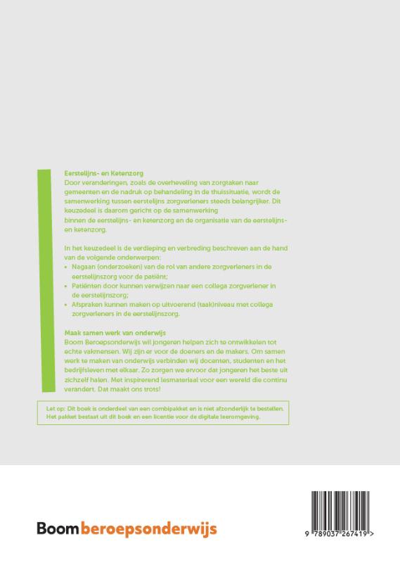 Achterkant van Eerstelijns- en Ketenzorg | combipakket