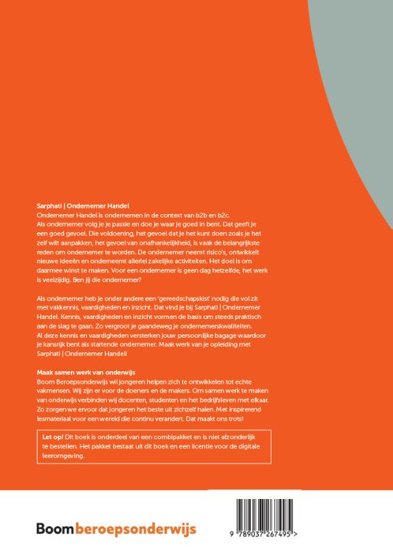 Achterkant van Basisboek Ondernemerschap | combipakket
