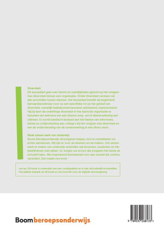 Achterkant van Keuzedeel Diversiteit | combipakket