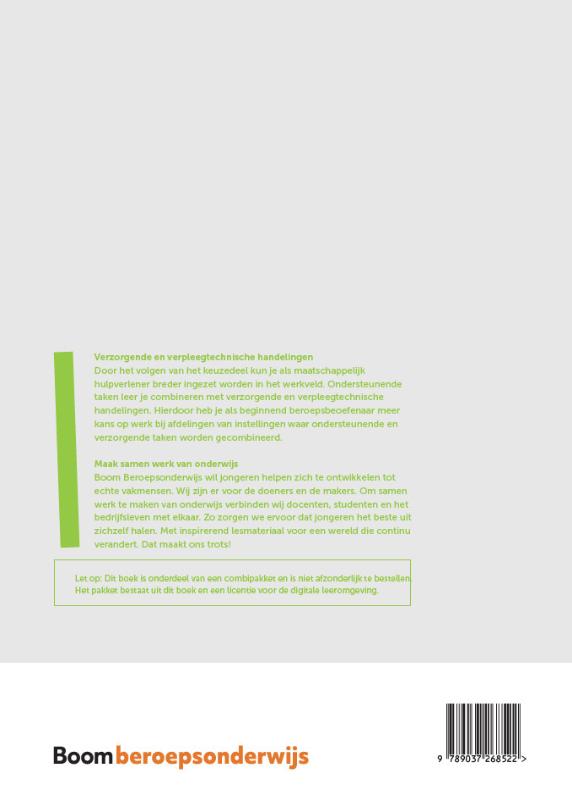 Achterkant van Keuzedeel Verzorgende en verpleegtechnische handelingen 2024 | combipakket