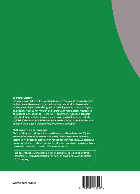 Achterkant van Plannen en organiseren van transport deel 1 | combipakket