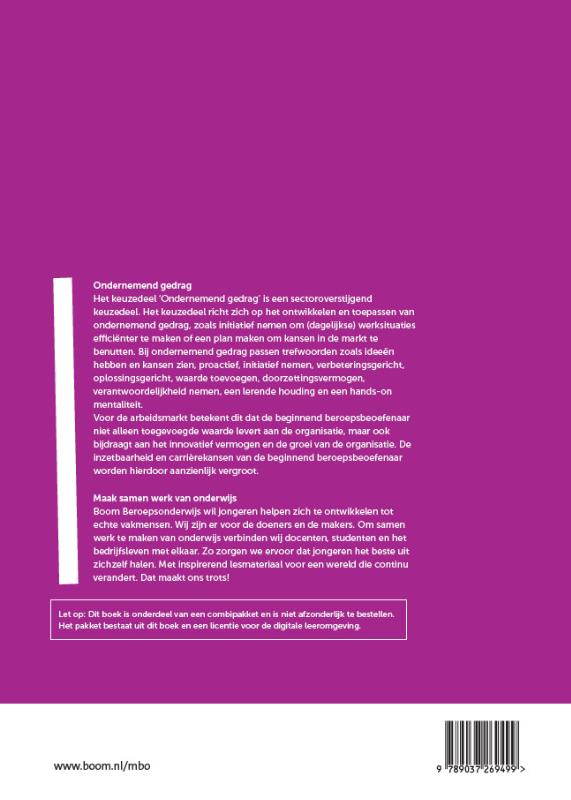 Achterkant van Ondernemend gedrag versie 2025 | combipakket