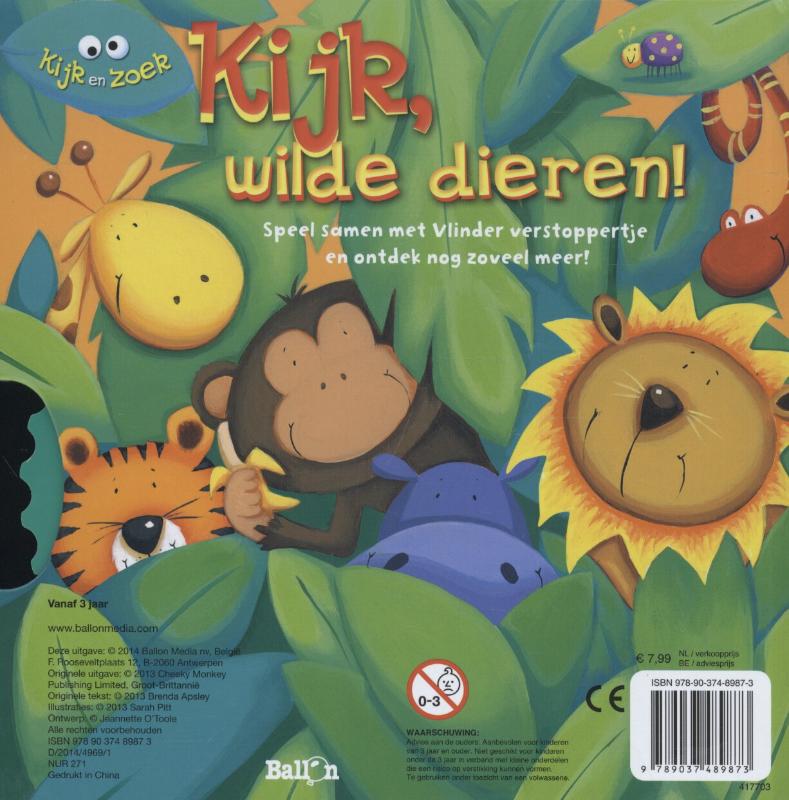 Achterkant van Kijk, wilde dieren