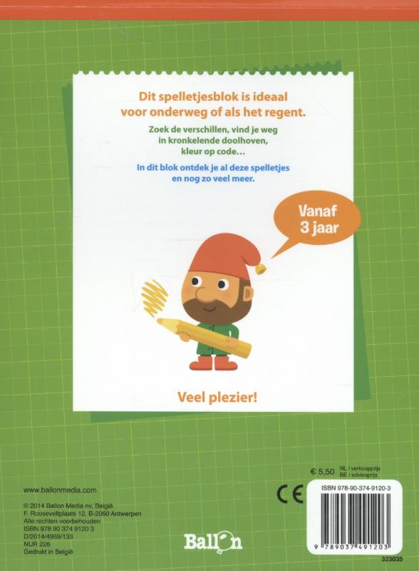 Achterkant van kabouter 3+
