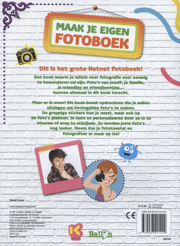 Achterkant van Maak je eigen fotoboek
