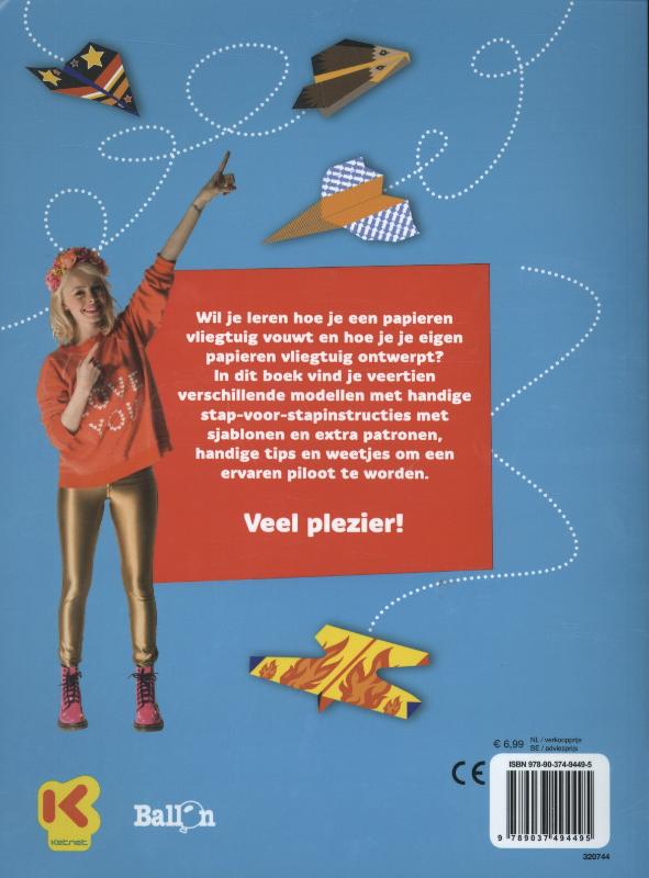 Achterkant van Papieren vliegtuigjes