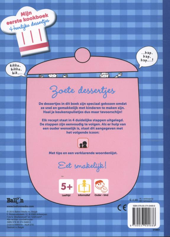 Achterkant van heerlijke dessertjes