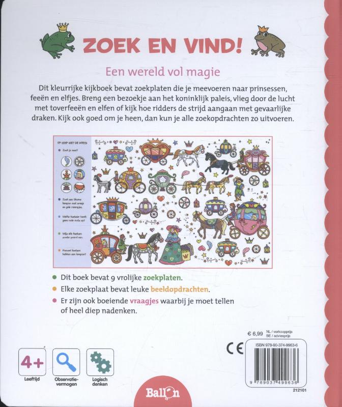 Achterkant van Zoek & vind...Prinsessen, feeën en elfen
