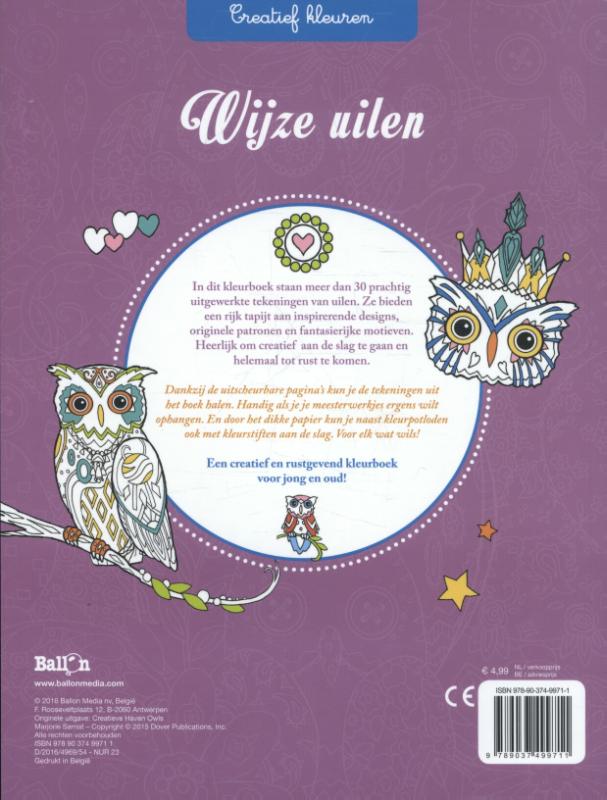 Achterkant van Wijze uilen