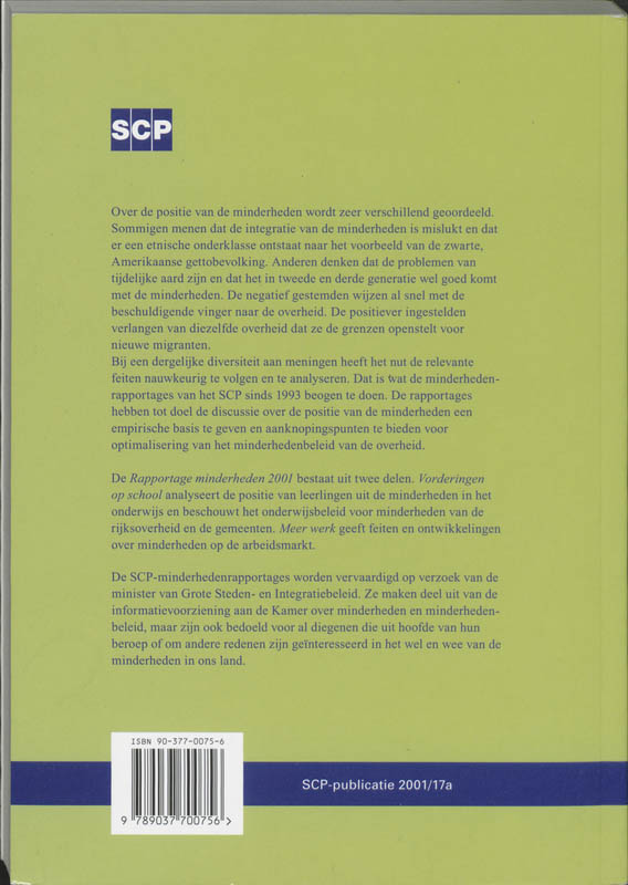 Achterkant van 2001 I Vorderingen op school