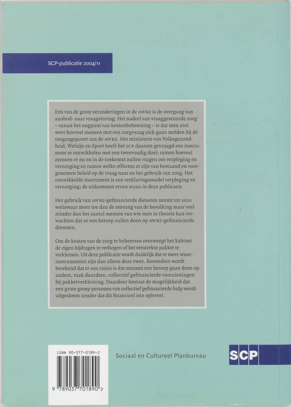Achterkant van Verpleging en verzorging verklaard