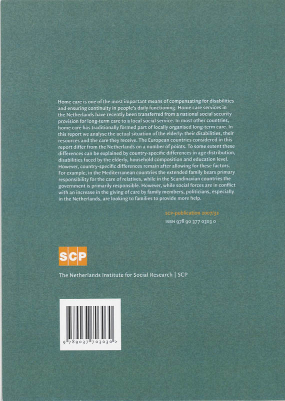 Achterkant van Comparing Care