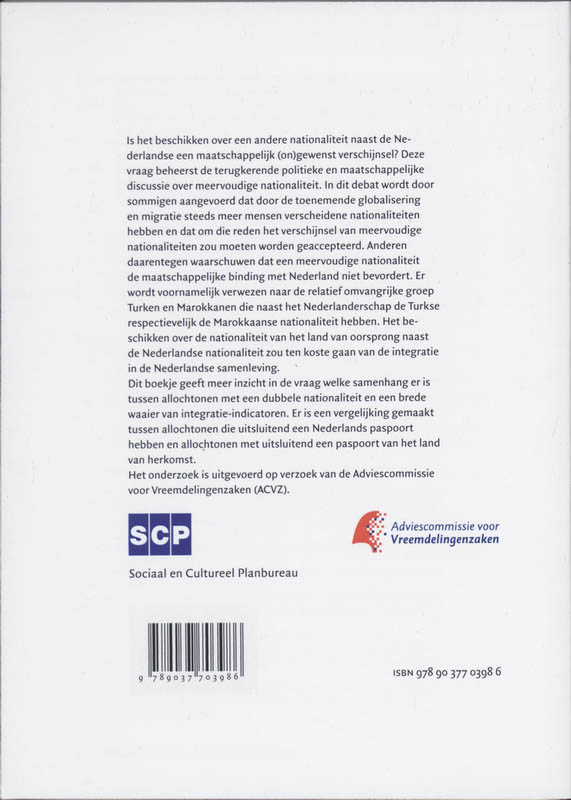 Achterkant van Dubbele nationaliteit en integratie
