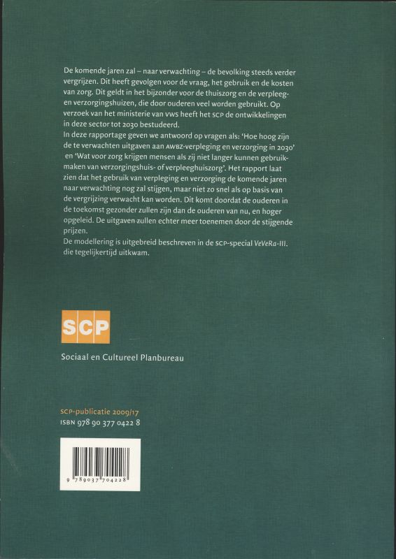 Achterkant van Vergrijzing, verpleging en verzorging