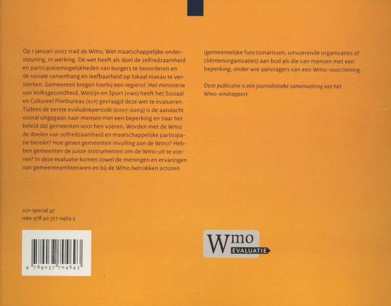 Achterkant van Op weg met de Wmo