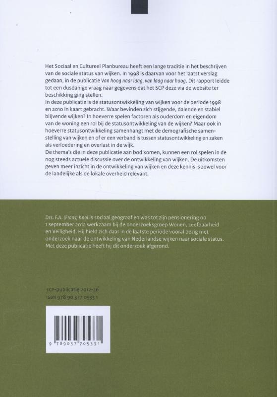 Achterkant van Statusontwikkeling van wijken in Nederland 1998-2010