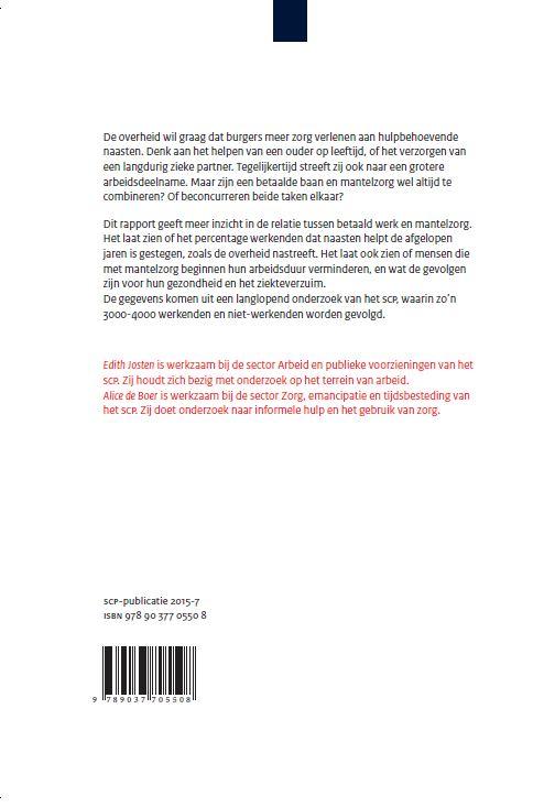 Achterkant van Concurrentie tussen mantelzorg en betaald werk