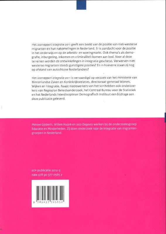 Achterkant van Jaarrapport integratie 2011