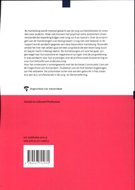 Achterkant van Bijzondere mantelzorg