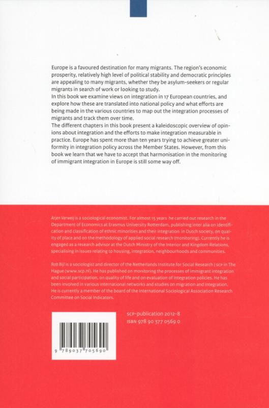 Achterkant van Measuring and monitoring immigrants' integration in Europe