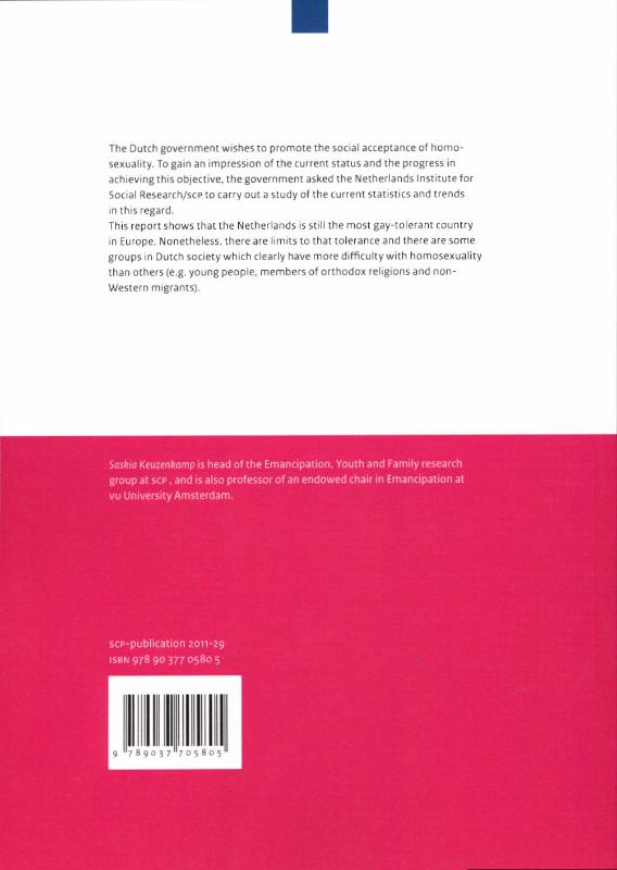 Achterkant van Acceptance of homosexuality in the Netherlands 2011