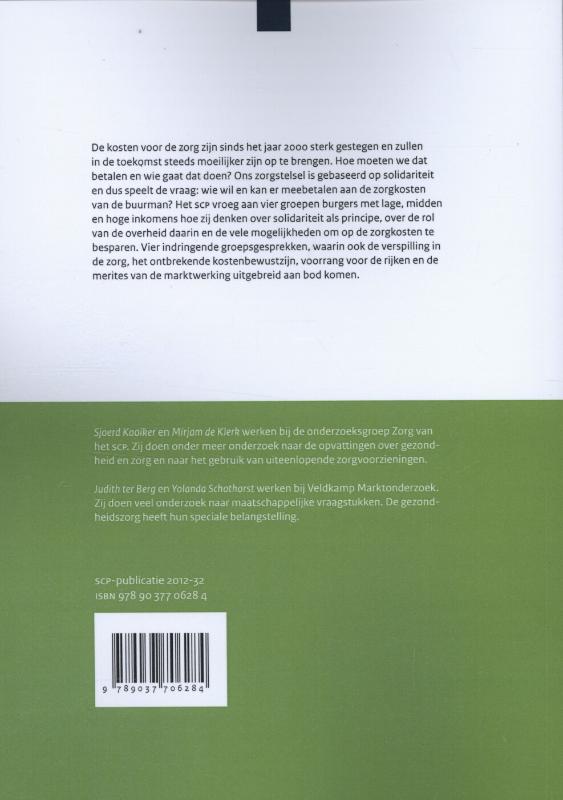 Achterkant van Meebetalen aan de zorg