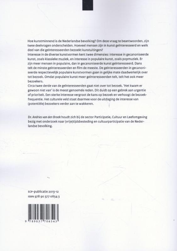 Achterkant van Kunstminnend Nederland
