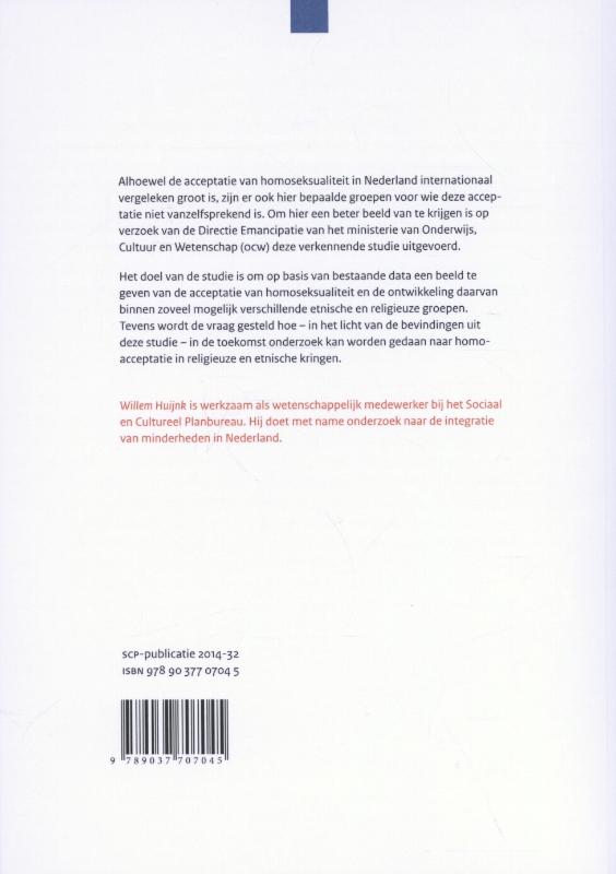 Achterkant van De acceptatie van homoseksualiteit door etnische en religieuze groepen in Nederland