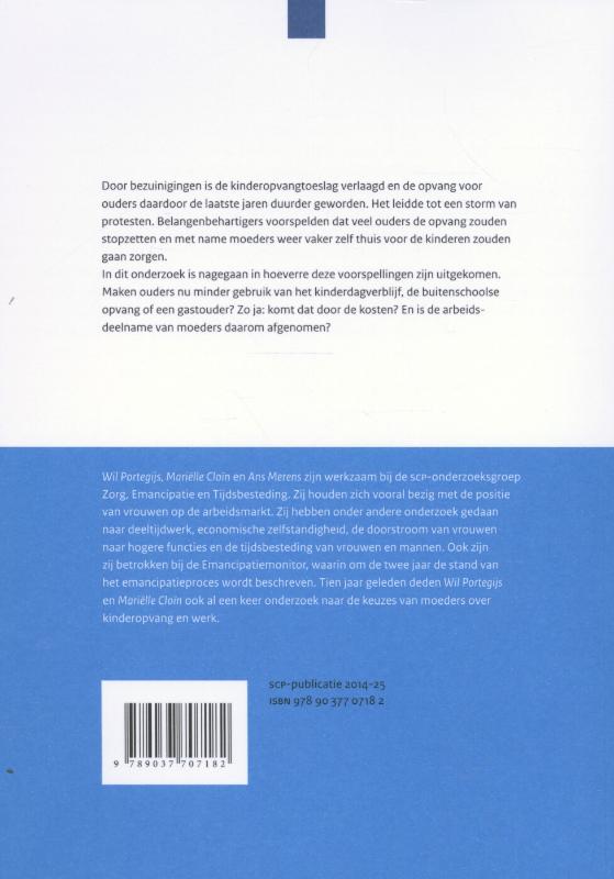 Achterkant van Krimp in de kinderopvang