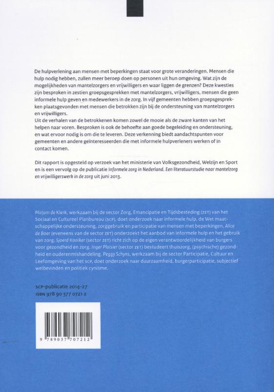 Achterkant van Hulp geboden