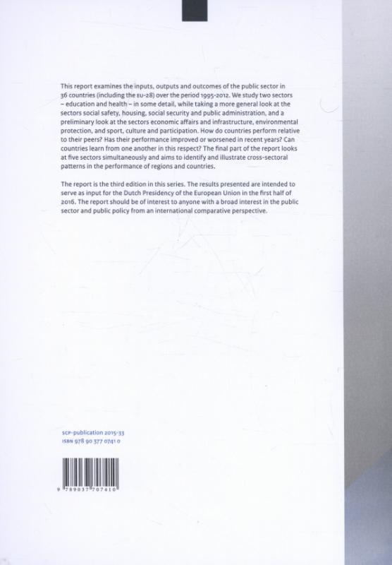 Achterkant van Public sector achievement in 36 countries