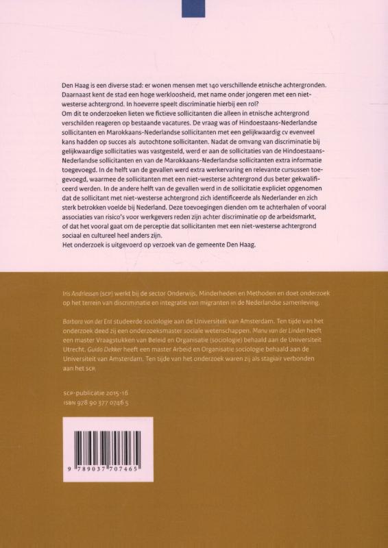 Achterkant van Op afkomst afgewezen