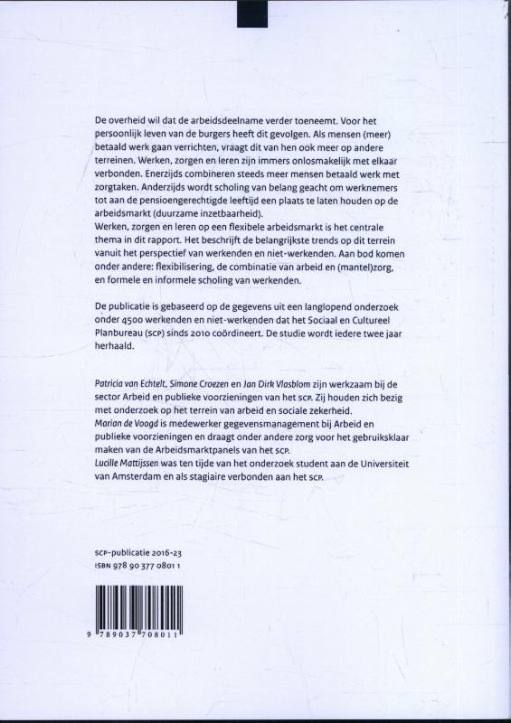 Achterkant van Aanbod van arbeid 2016