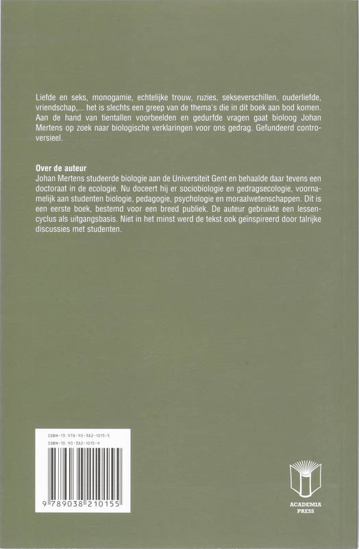 Achterkant van Van zaadcel tot liefde