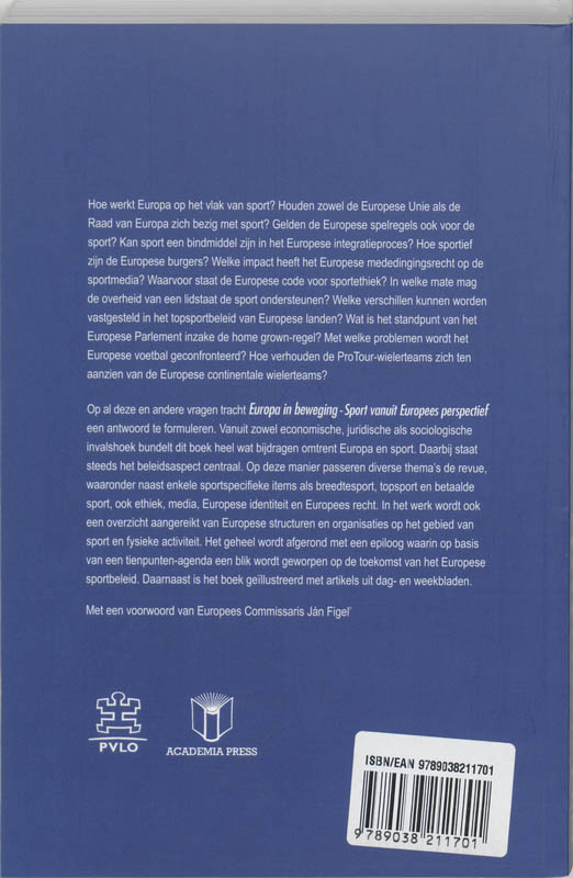 Achterkant van Sport in Europa