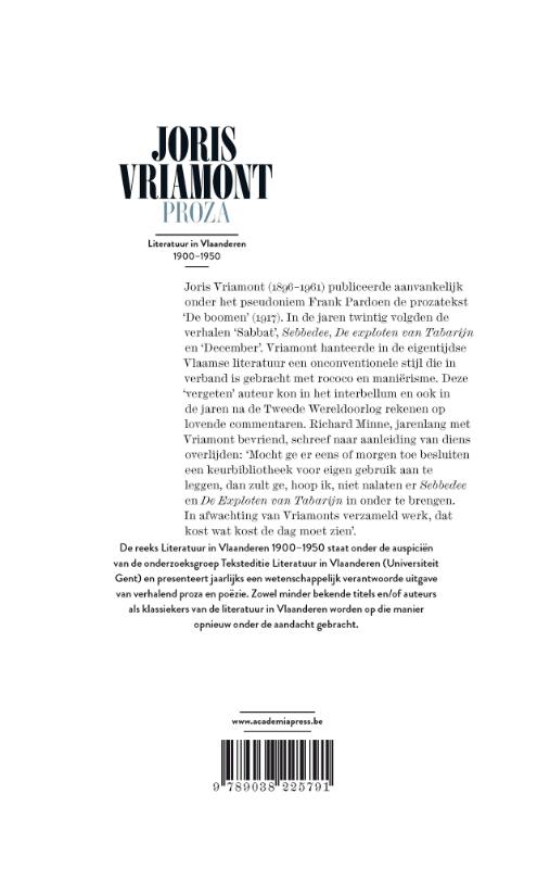 Achterkant van Joris Vriamont