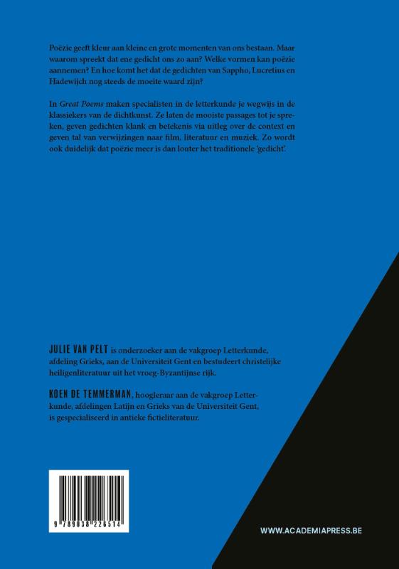 Achterkant van Great poems