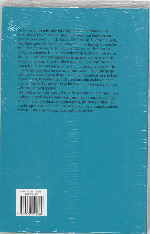 Achterkant van Forensische Psychiatrie anno 2000
