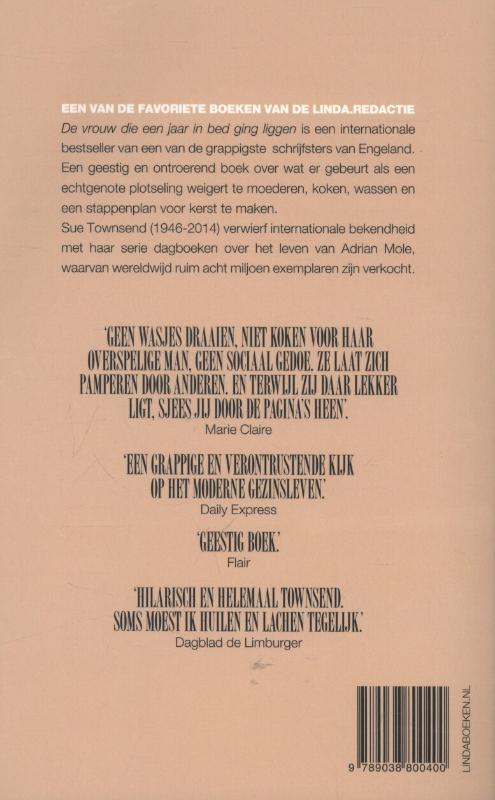 Achterkant van De vrouw die een jaar in bed ging liggen