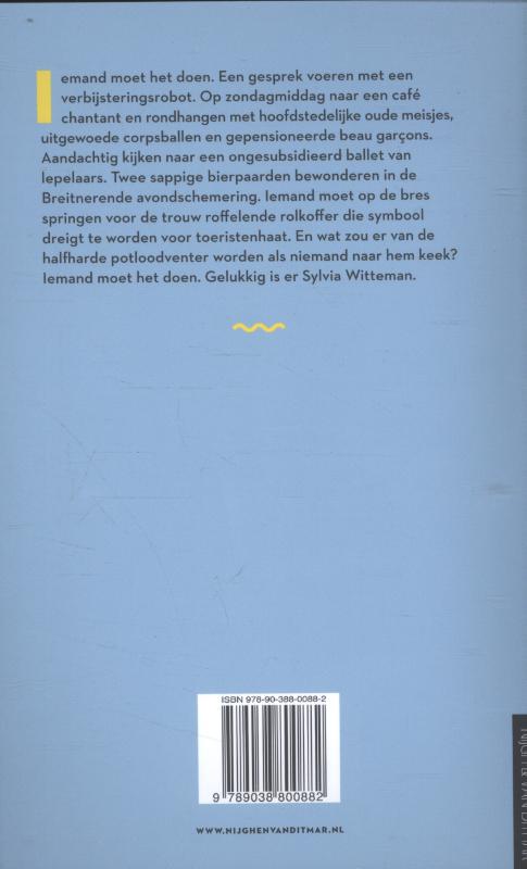 Achterkant van Iemand moet het doen
