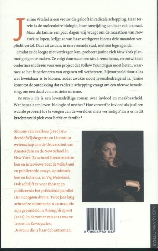 Achterkant van De vrouw die