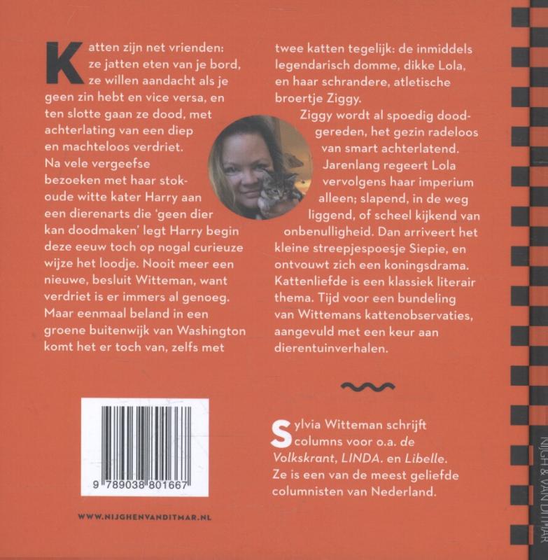 Achterkant van Mijn achterlijke kat Lola