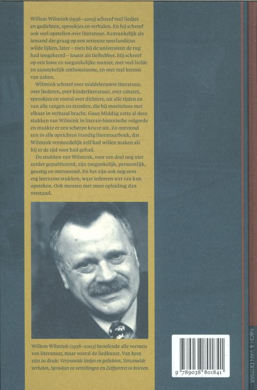 Achterkant van Handig literatuurboek